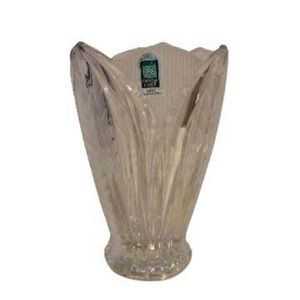 Avitra Hand Cut Tulip Design 24% Lead Crystal Vase .